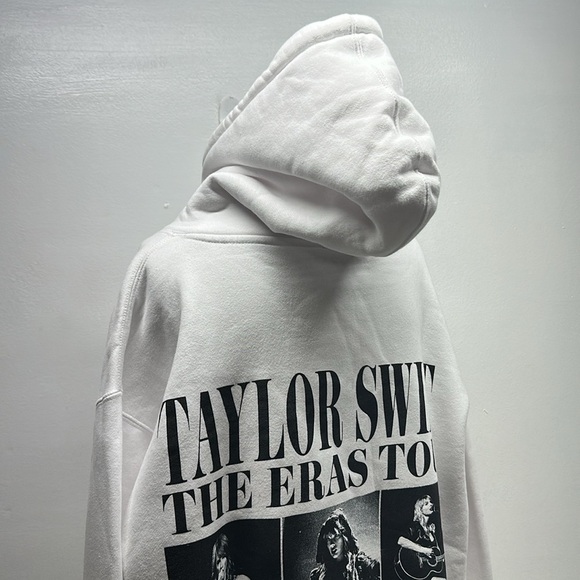 Taylor Swift The Eras Official Tour Hooded Sweatshirt Hoodie White Unisex Large - Picture 6 of 8